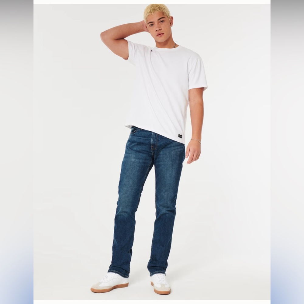 *Hollister Dark Wash Slim Straight Size W26/L30 Denim Jeans #RB